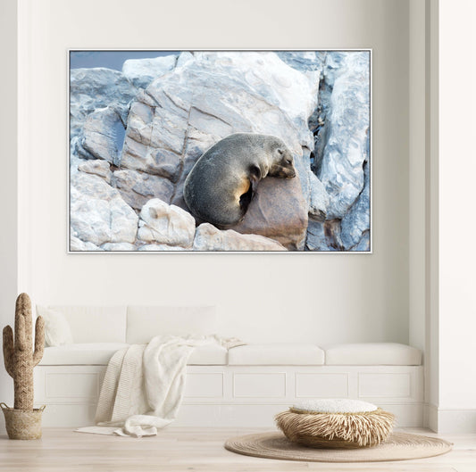 The face on the blue stones