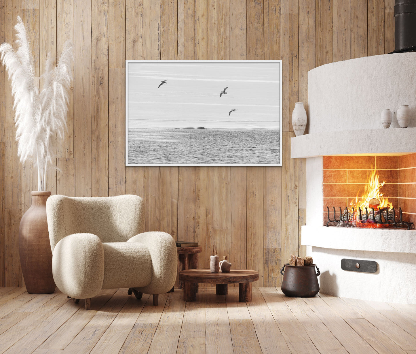 The three birds around the walrus