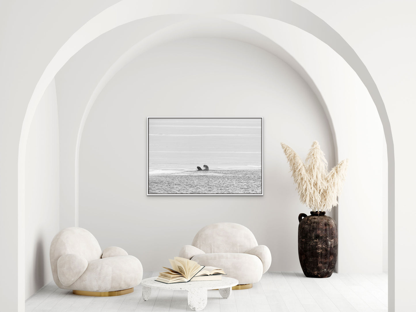 Walruses in water